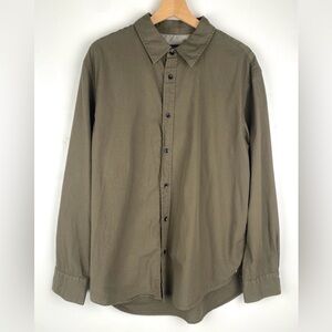 Rag & Bone Army Green button-Up Shirt, Sz L